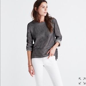 Madewell French rib side-tie pullover shirt